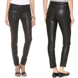 Mother The Muse Cropped Skinny Pant Faux Leather